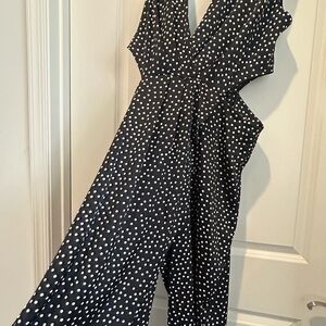 Zara Black and White Polka Dot Jumpsuit